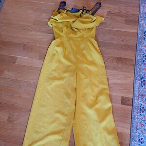 Nwt Black Bow Boutuque Mustard/Goldenrod Jumpsuit